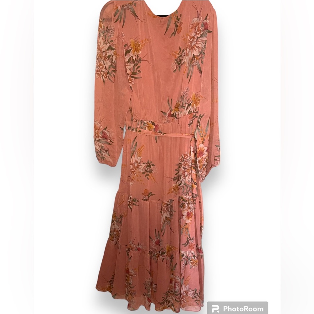City Chic Dusty Rose Floral Maxi Dress - Picture 3 of 4